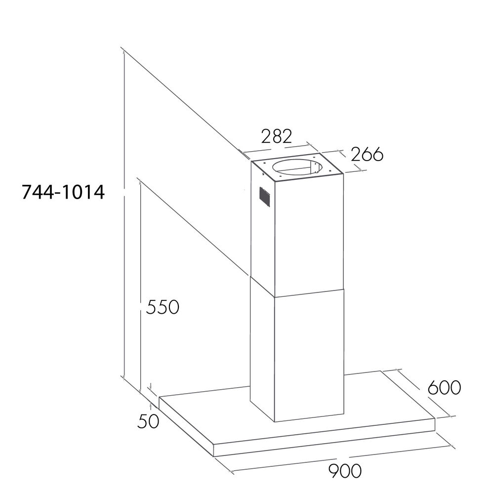 Campana Isla Grner Touch 90 Cm image number 7.0