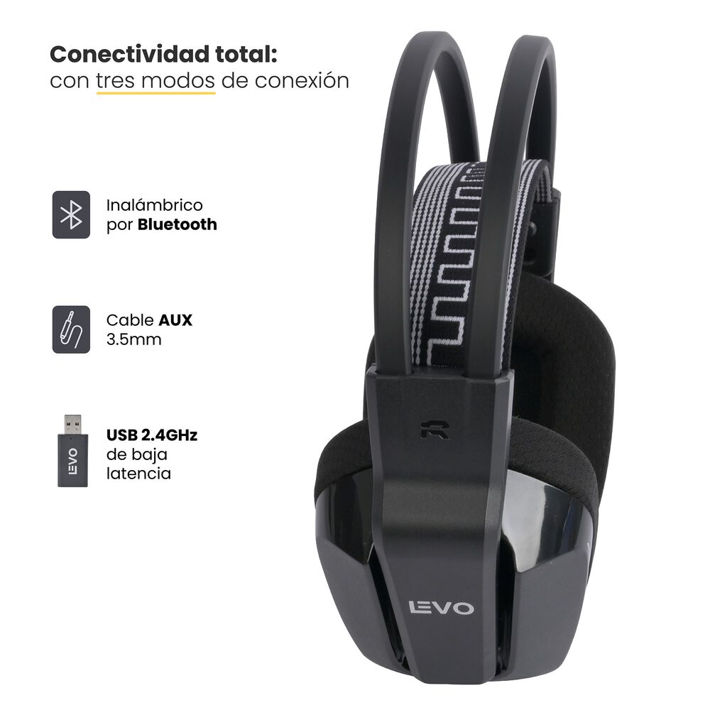 Aud&iacute;fono Gamer Inal&aacute;mbrico Zenit Elite Bluetooth Rgb Levo image number 3.0