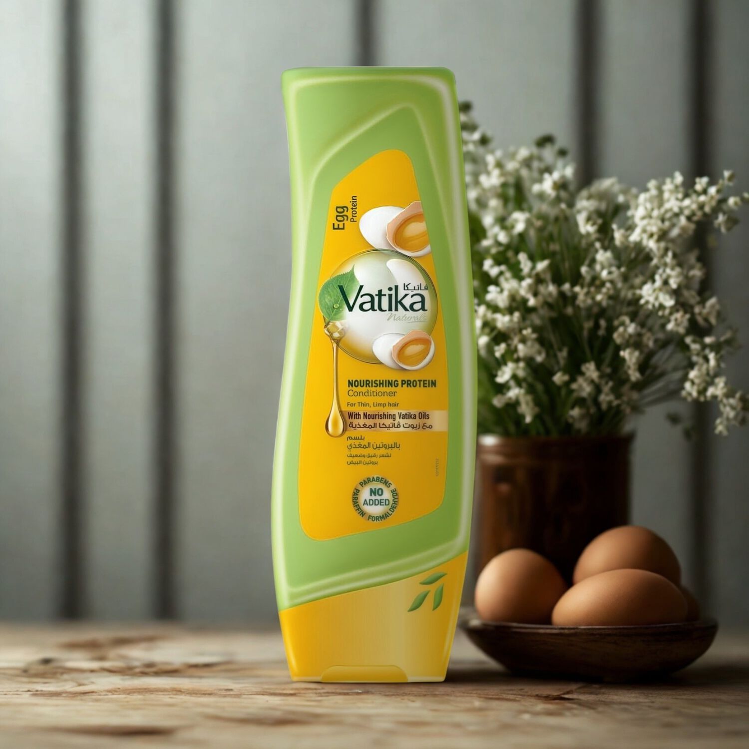 Vatika Acondicionador Prot. Huevo (amarillo) 200 Ml image number 1.0