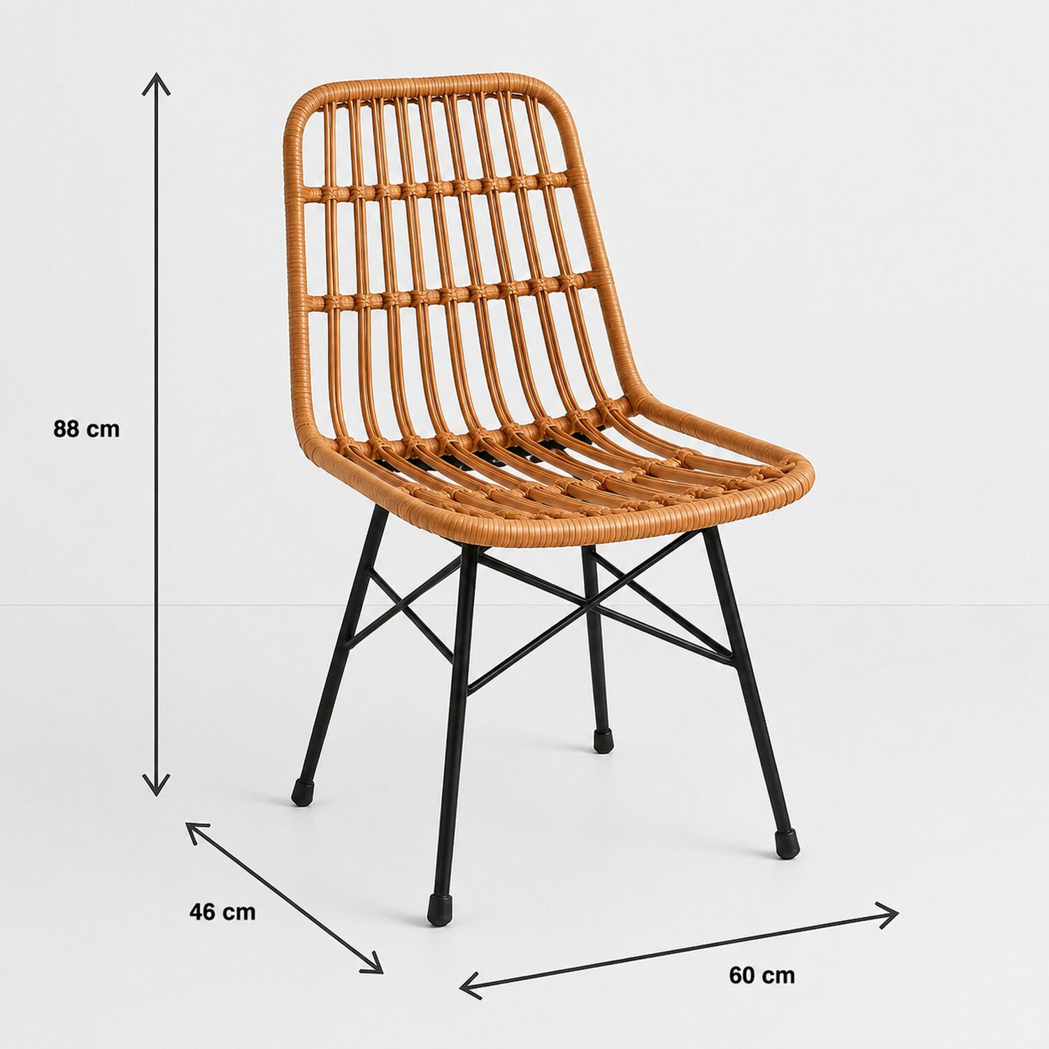 Silla De Comedor Terraza Rattan Grecia Color Madera image number 3.0