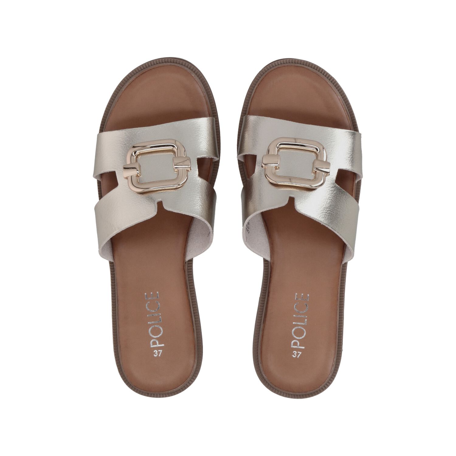 Sandalia Mujer Dorado Sienna Police image number 1.0