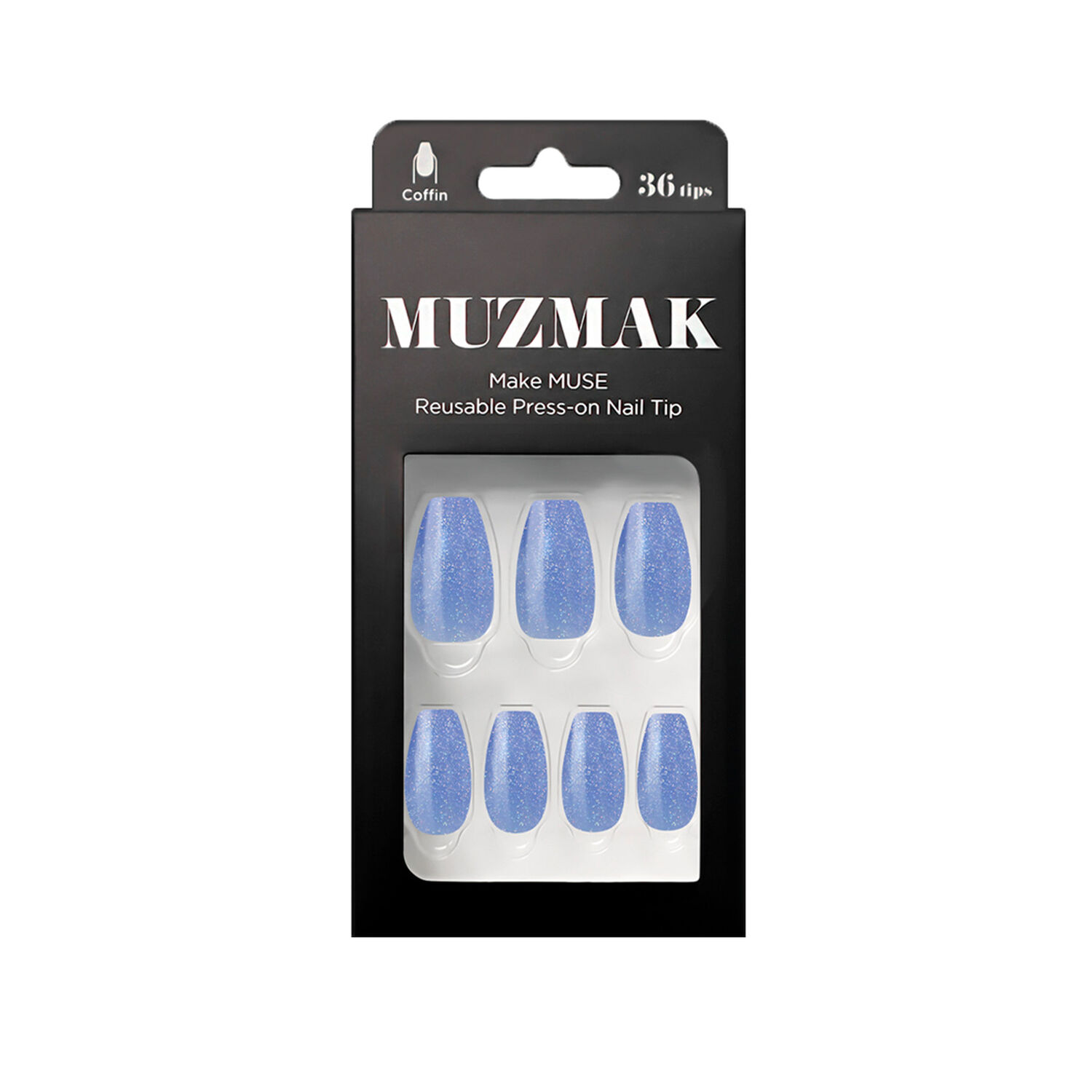 Muzmak - U&ntilde;as Press On Blue Lemonade Coffin 36 U. image number 0.0