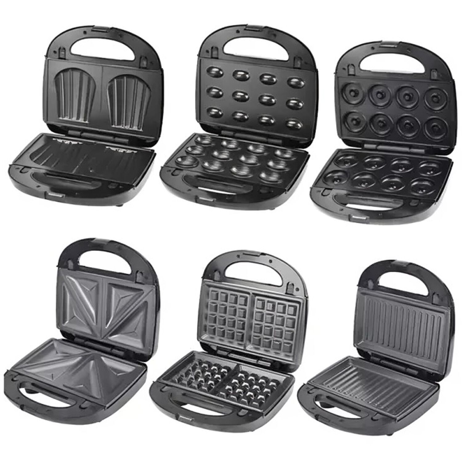Maquina 6 En 1 Waflera Electrica Sandwichera Grill Donas R541 image number 1.0