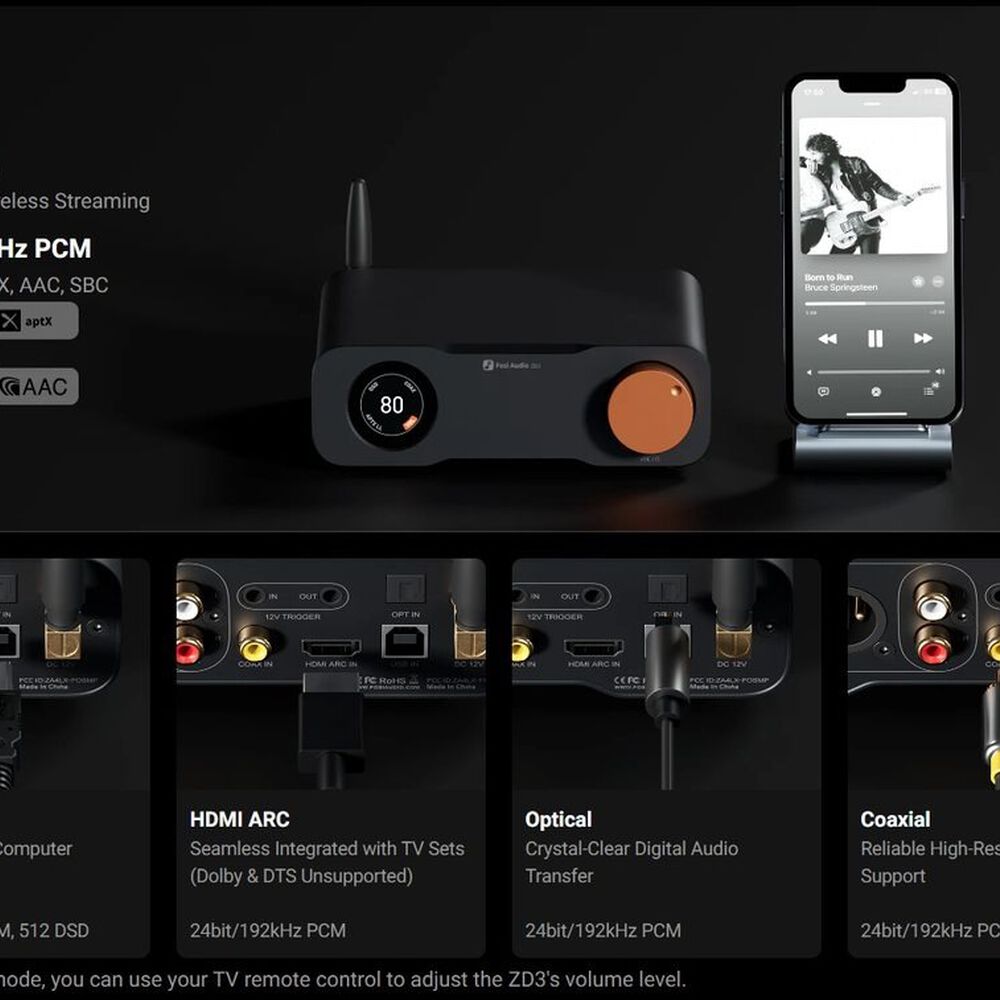 Preamplificador Bluetooth Dac Balanceado - Fosi Audio Zd3 image number 5.0