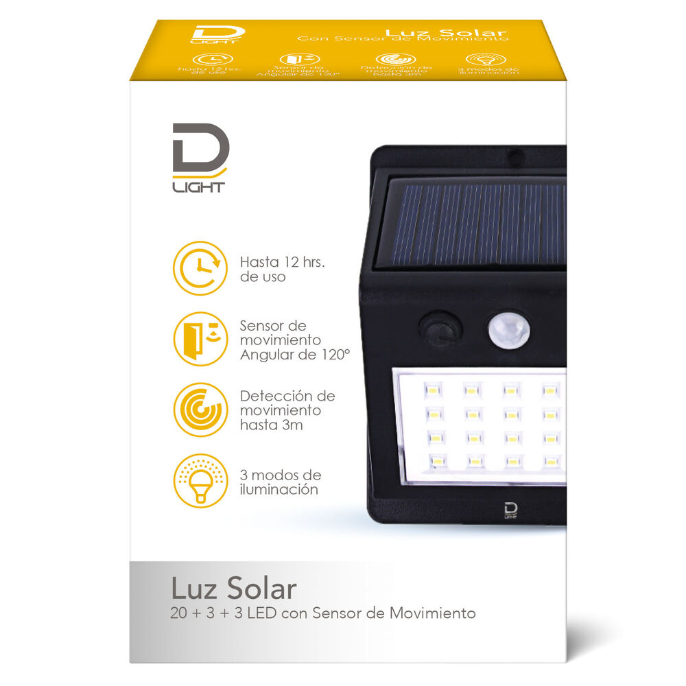 Luz Solar 20+3+3 Leds Datacom Pronobel image number 0.0