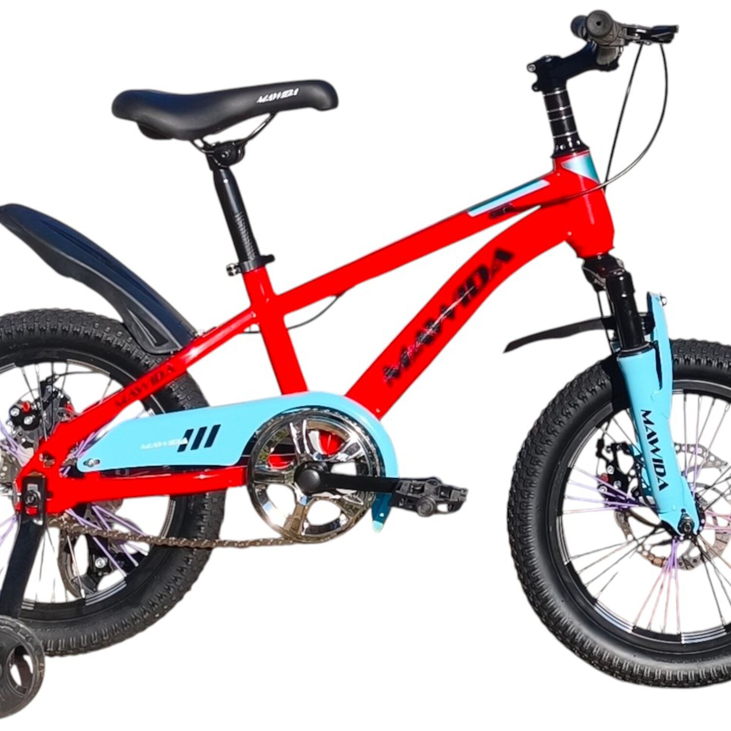 Bicicleta Aro 16 Mawida Con Freno Disco Rojo Celeste image number 0.0