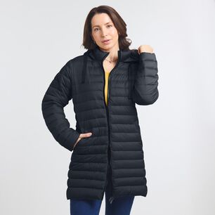 Parka Larga Cuello Alto Con Capucha Mujer Geeps