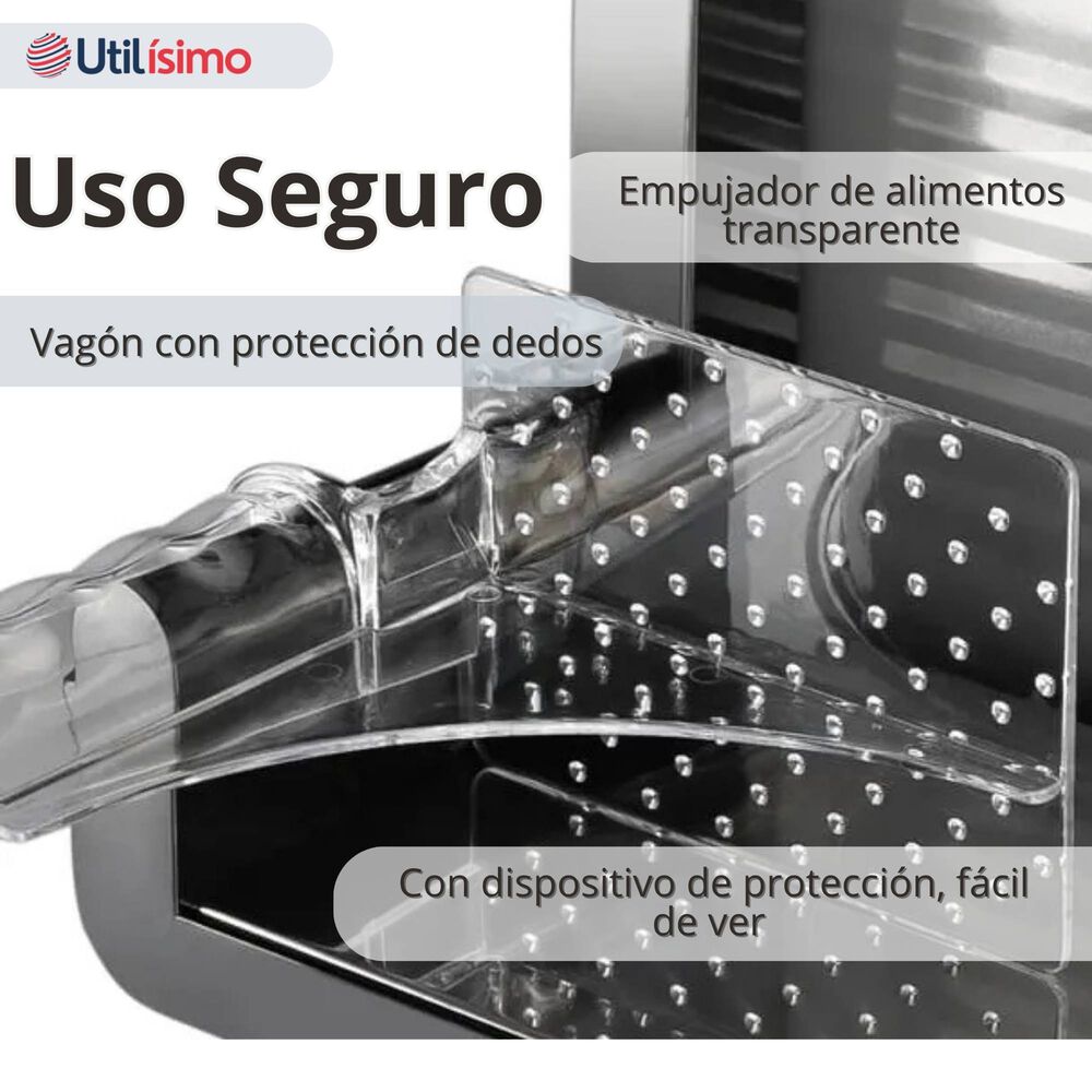 Rebanadora Cortadora Fiambre Carne Eléctrica Raf Color Plateado image number 5.0