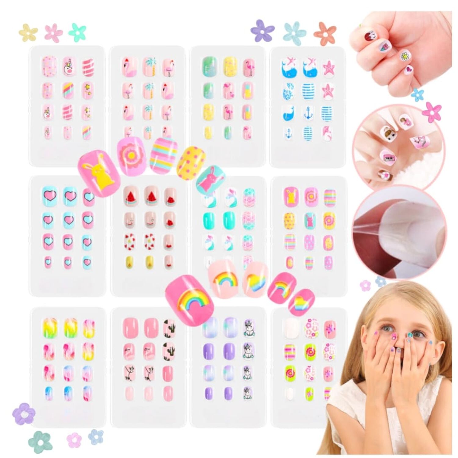 U&ntilde;as Postizas De Ni&ntilde;as Set De Veinticuatro U&ntilde;as image number 0.0
