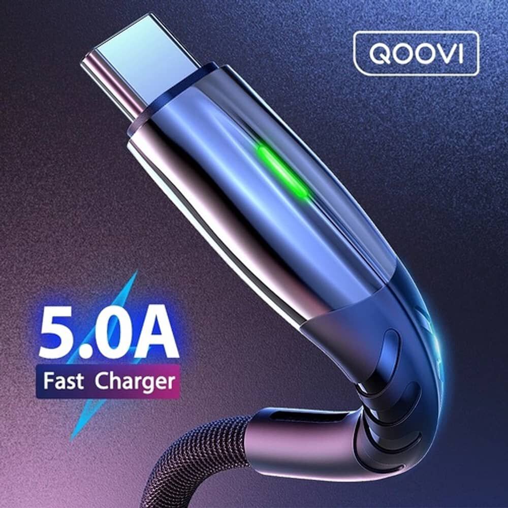 Cable Carga R&aacute;pida Celular 5.1 A Usb A Micro Usb Luz Led Acordonado image number 2.0