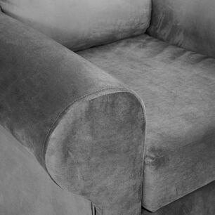 Sillon 1c Beron Felpa Gris 95 X90 X 100
