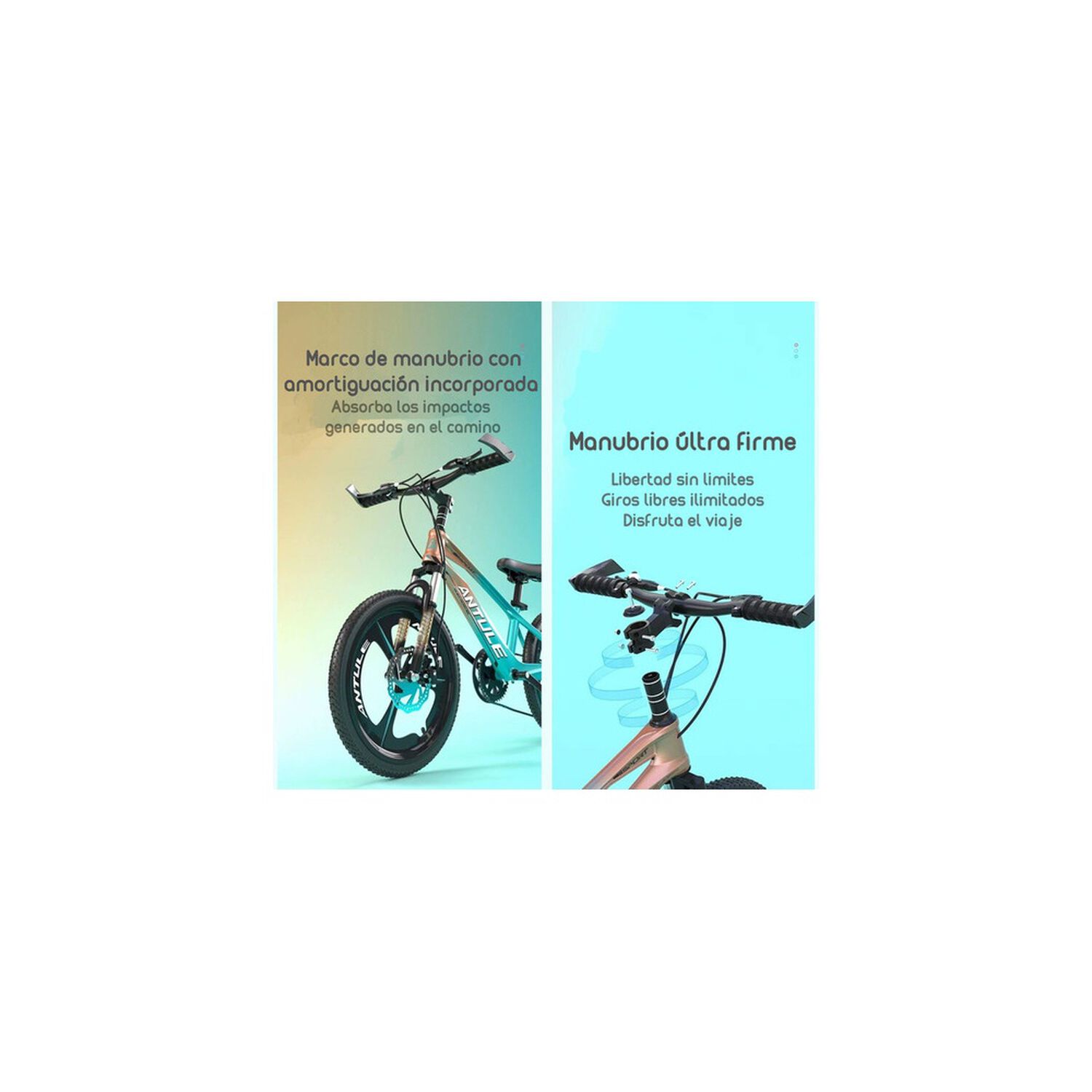 Bicicleta Infantil Aro 18 5-9 A&ntilde;os Antule Rosada Lubabycas image number 2.0