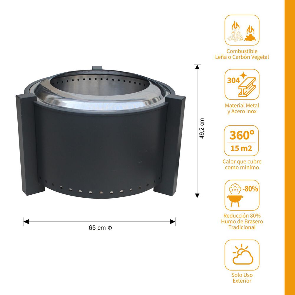 Fogon Brasero Exterior Patagon Black image number 1.0