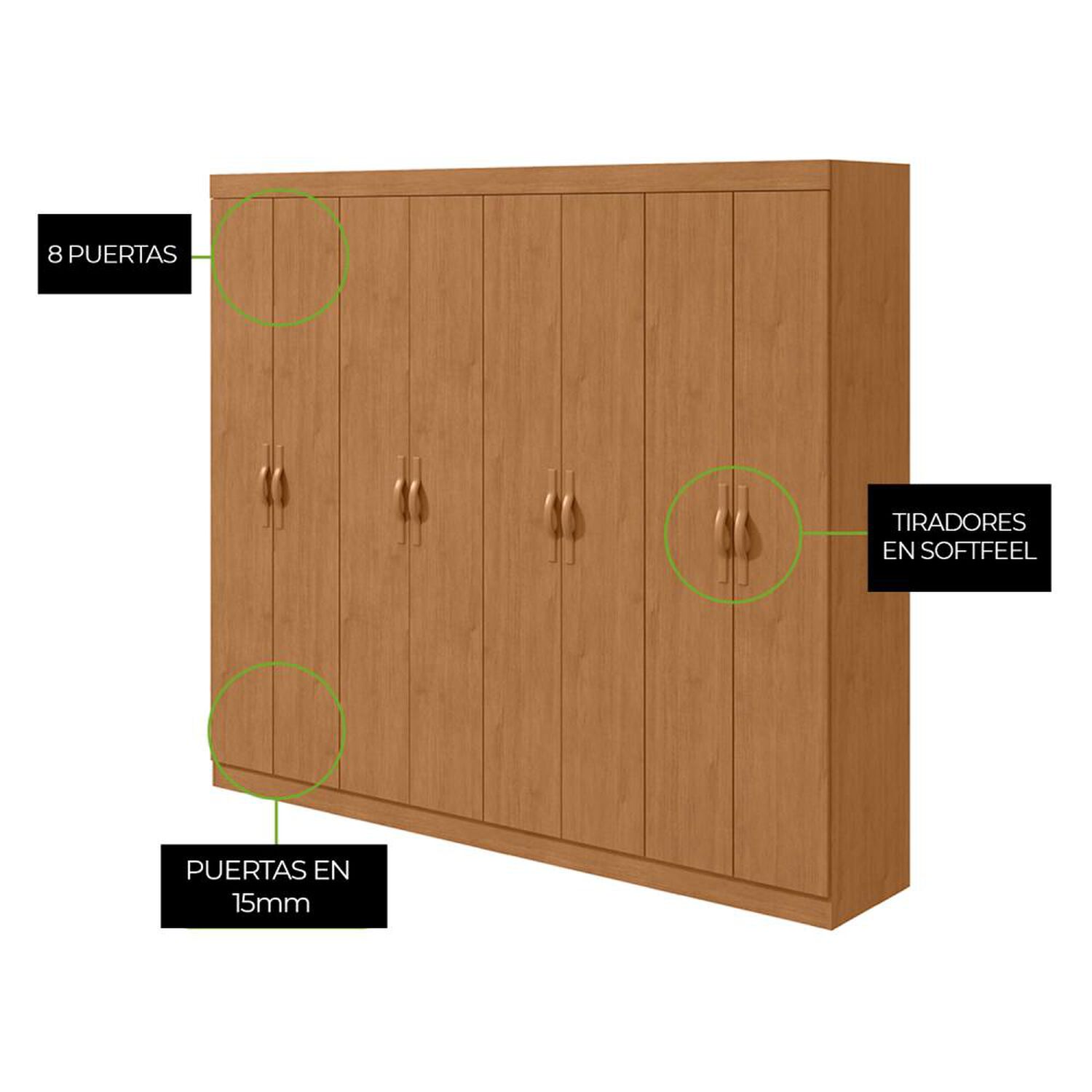 Cl&oacute;set Di Poretti Design Closet Serenata / 8 Puertas / 6 Cajones image number 2.0