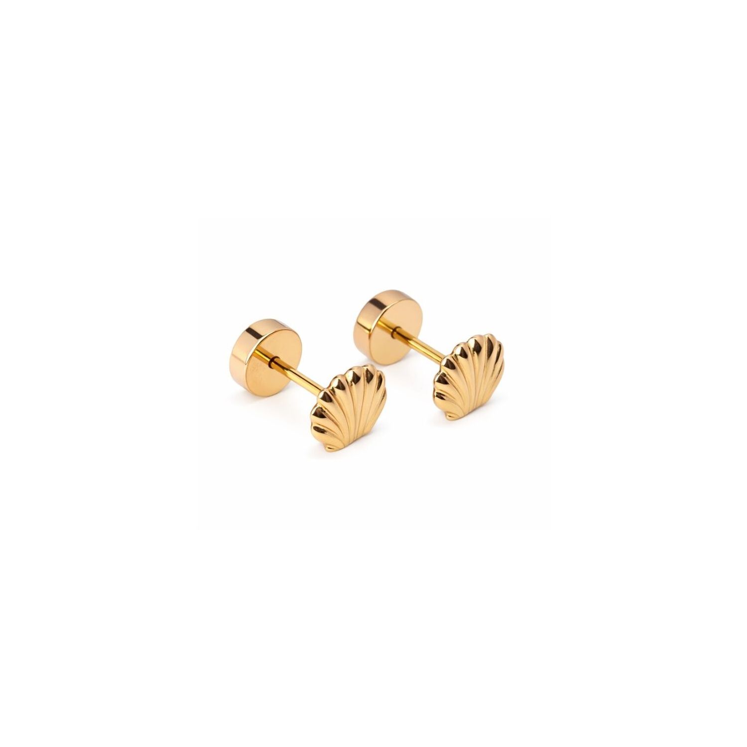 Aros Abridores Ostras 5mm Oro 14k Beb&eacute; Hipoalerg&eacute;nico Dorado image number 1.0