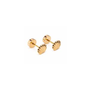 Aros Abridores Ostras 5mm Oro 14k Beb&eacute; Hipoalerg&eacute;nico Dorado