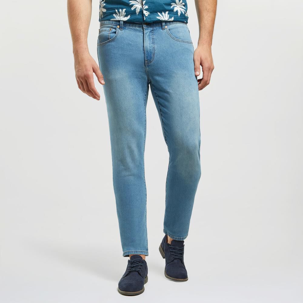 Jeans Regular Tiro Medio Slim Hombre Peroe image number 0.0