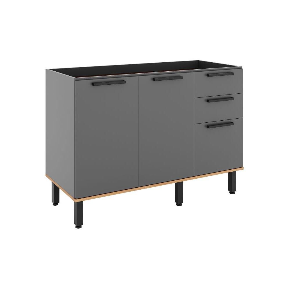 Mueble De Cocina Roca Base De Cocina Casta&ntilde;a Modular / 2 Puertas / 3 Cajones image number 2.0