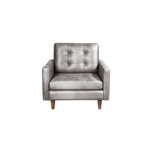 Sofa Napoles 1 Cuerpo Cuero Kentucky Gris