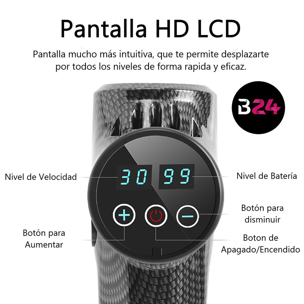 Masajeador Muscular Pistola Profesional Kine 6 Cabezal image number 2.0