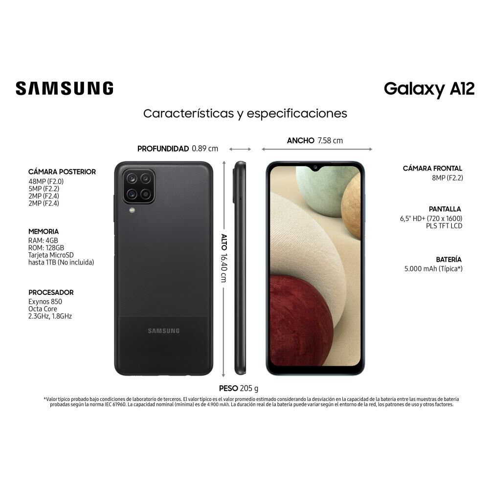 Smartphone Samsung Galaxy A12 / 128 Gb / Liberado image number 2.0