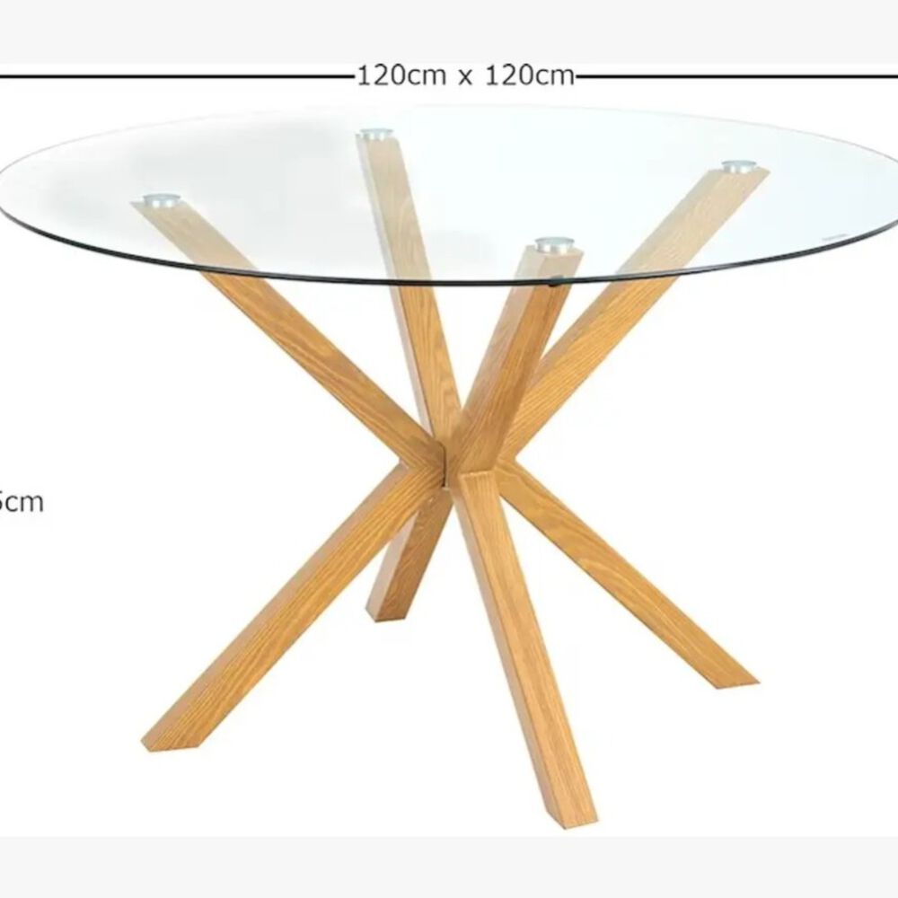 Comedor Warwick 120cm + 6 Sillas Capitonne Ecocuero Vintage Beige image number 3.0