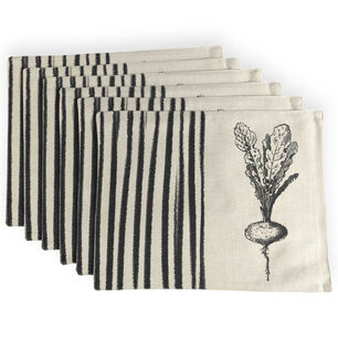Set 6 Individuales De Lino 35x45 Repelente A Liquido-antimancha Md17