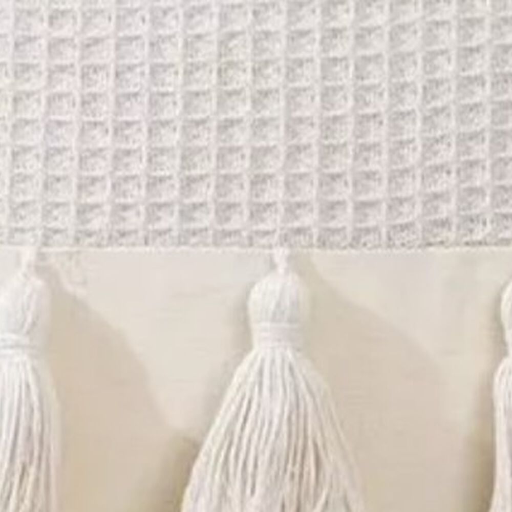 Pack 2 Fundas De Cojín 45x45cm Diseño Lino Tejida Con Flecos image number 2.0