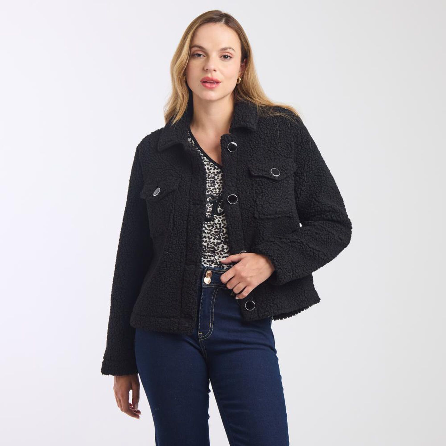 Chaqueta Regular Cuello Camisero Mujer Kimera image number 0.0
