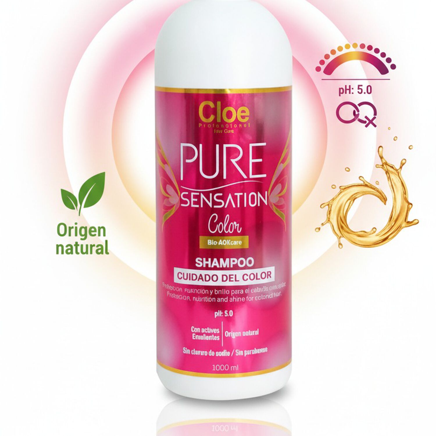 Shampoo Pure Sensation Color Cloe 1000ml image number 2.0
