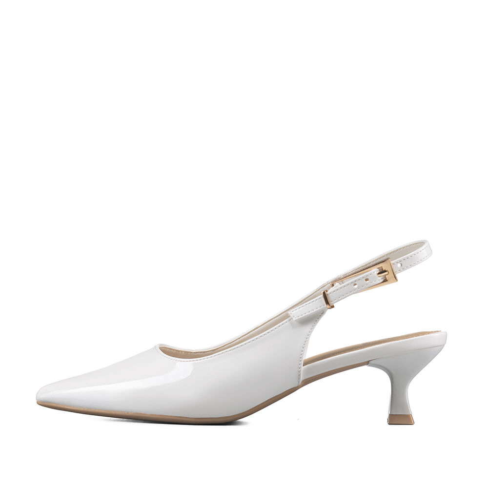 Zapato Taco Talón Abierto Simil Charol Mujer Weide Ghe37 image number 3.0