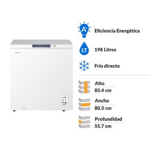 Freezer Horizontal Hisense FC258D4AW1 / Frío Directo / 198 Litros / A+