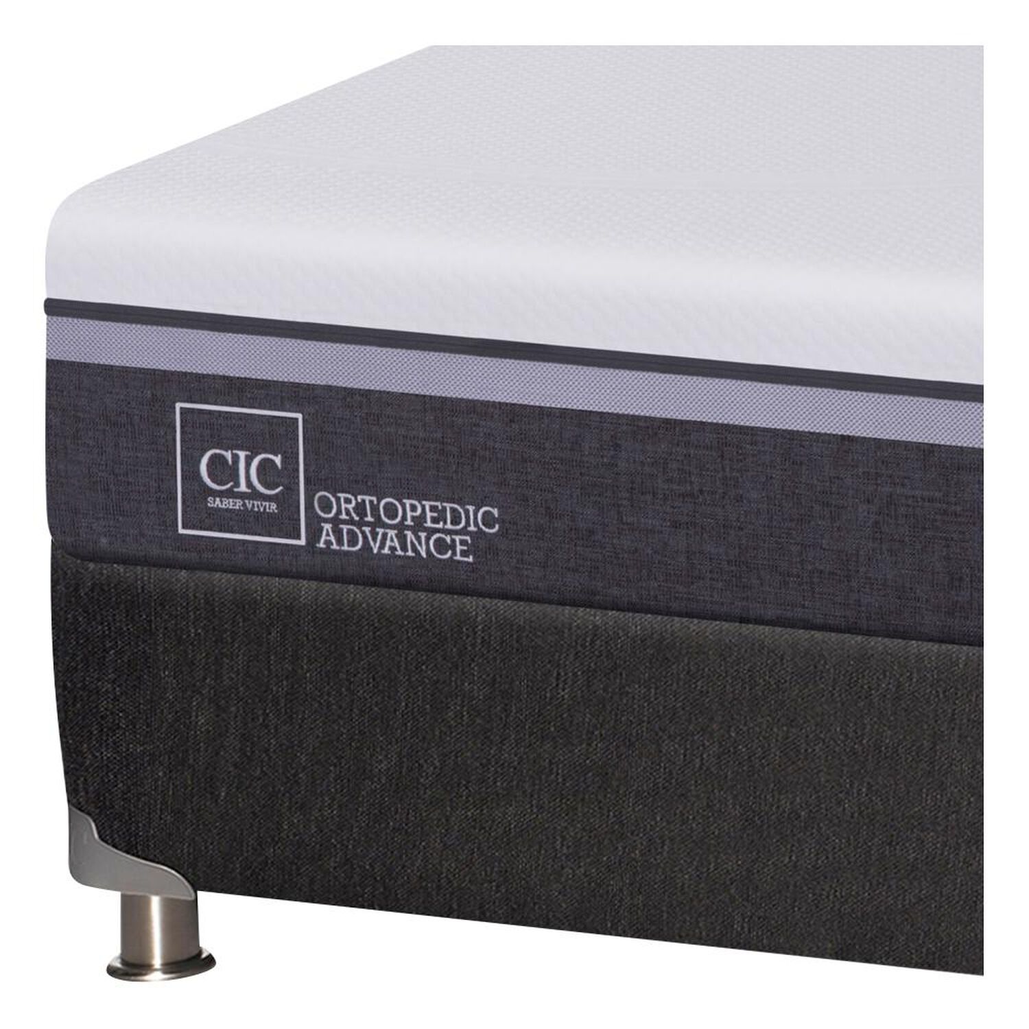 Box Spring Cic Ortopedic B5. / 2 Plazas / Base Normal + Set De Maderas + Almohada image number 3.0