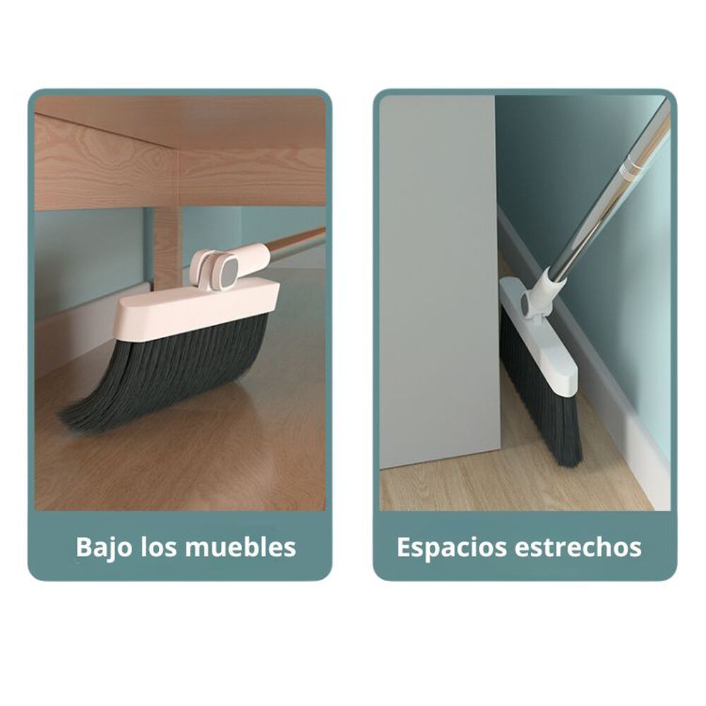 Set Escoba Y Pala Con Dientes Plegable Gira 180 Grados image number 2.0