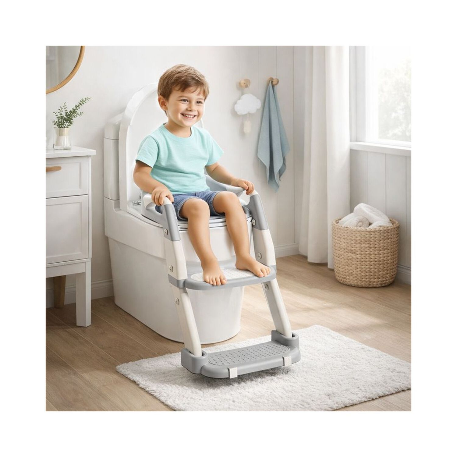 Pelela Infantil 3 En 1 Con Asiento Adaptador Y Escalera image number 1.0