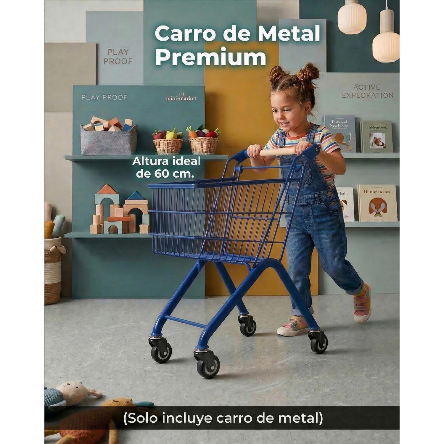 Carro De Supermercado Infantil De Metal Juguete image number 19.0