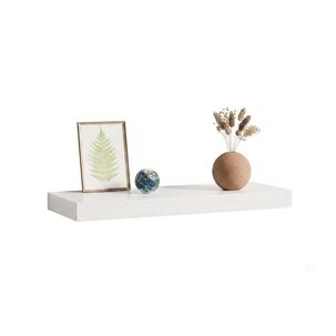 Repisa Flotante Minimalista Madera Blanca Organizador 40cm