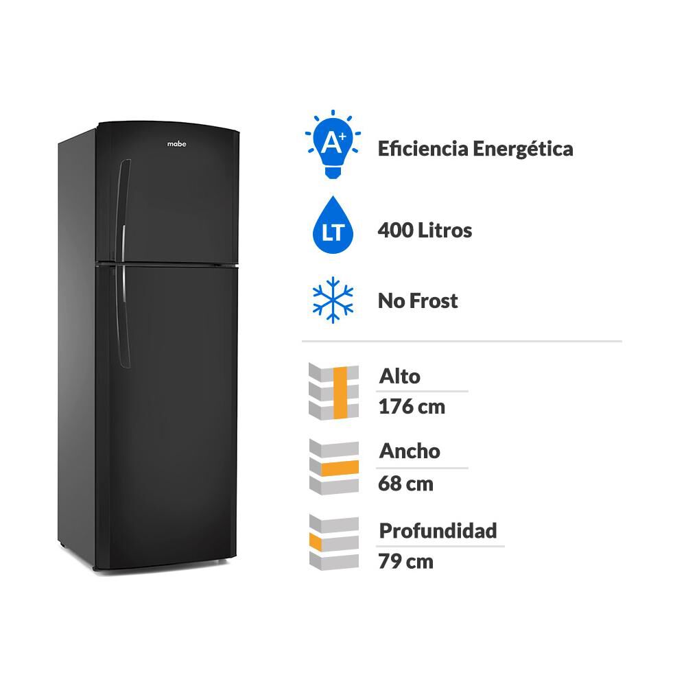 Refrigerador Top Freezer Mabe RMP400FHUG1/  No Frost / 400 Litros