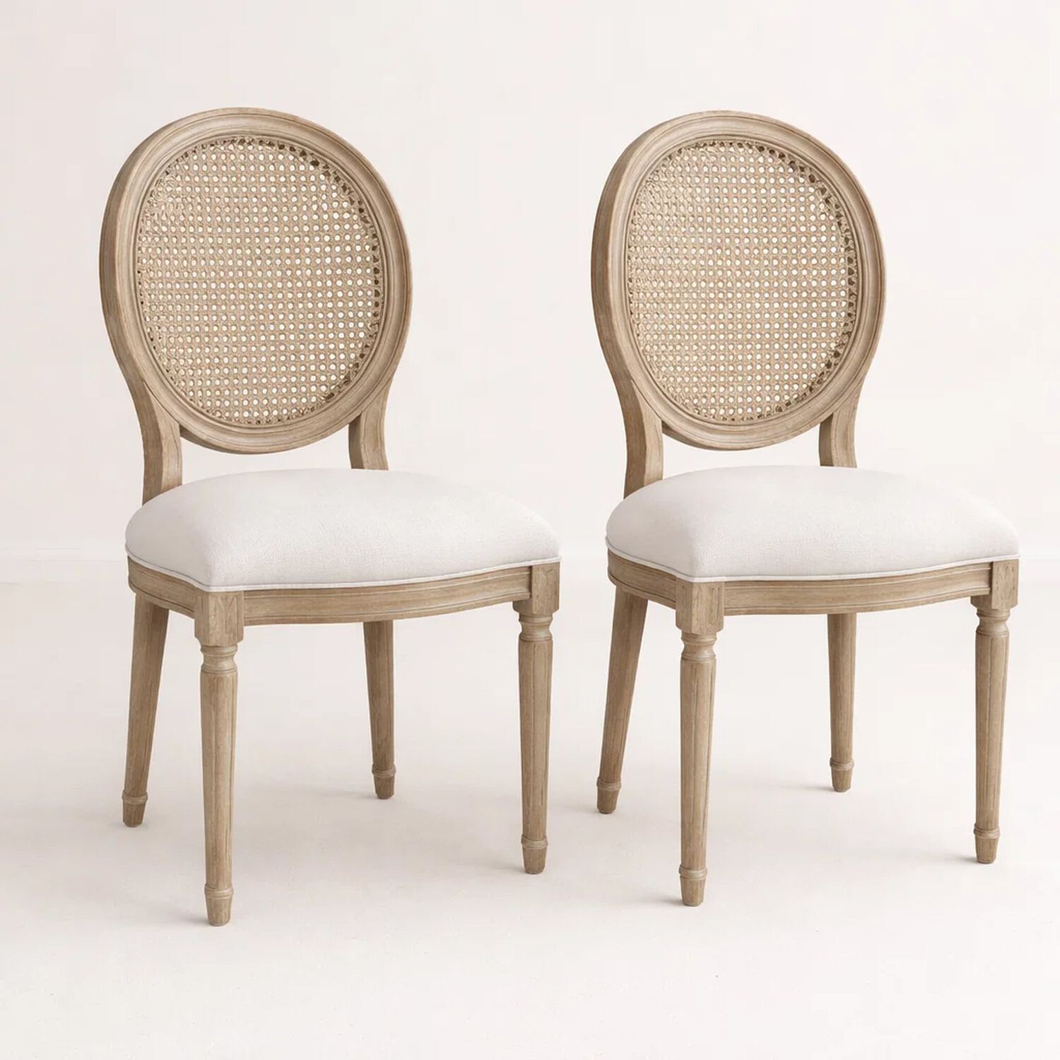 Pack De 2 Sillas De Comedor Madera Acolchada Luis Xv image number 0.0