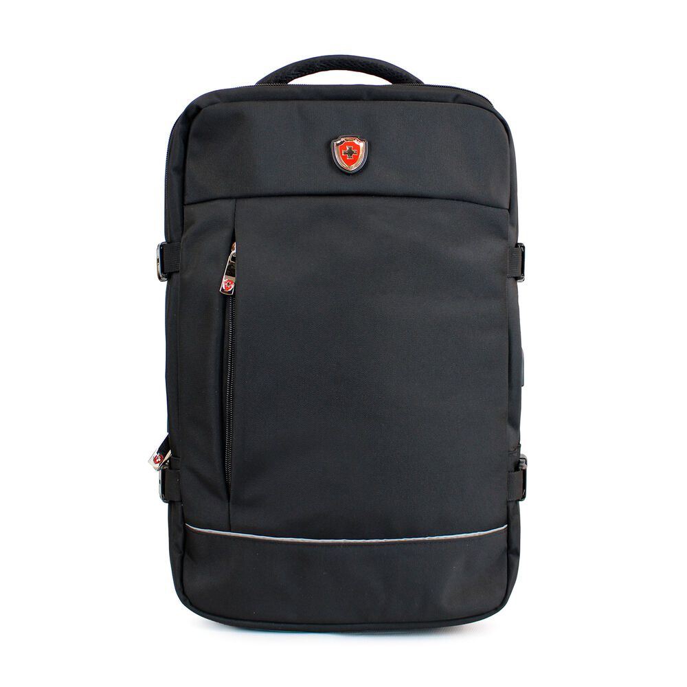 Mochila De Viaje Viral Plus Tipo Maleta Con Usb Swiss Bag Negra image number 0.0