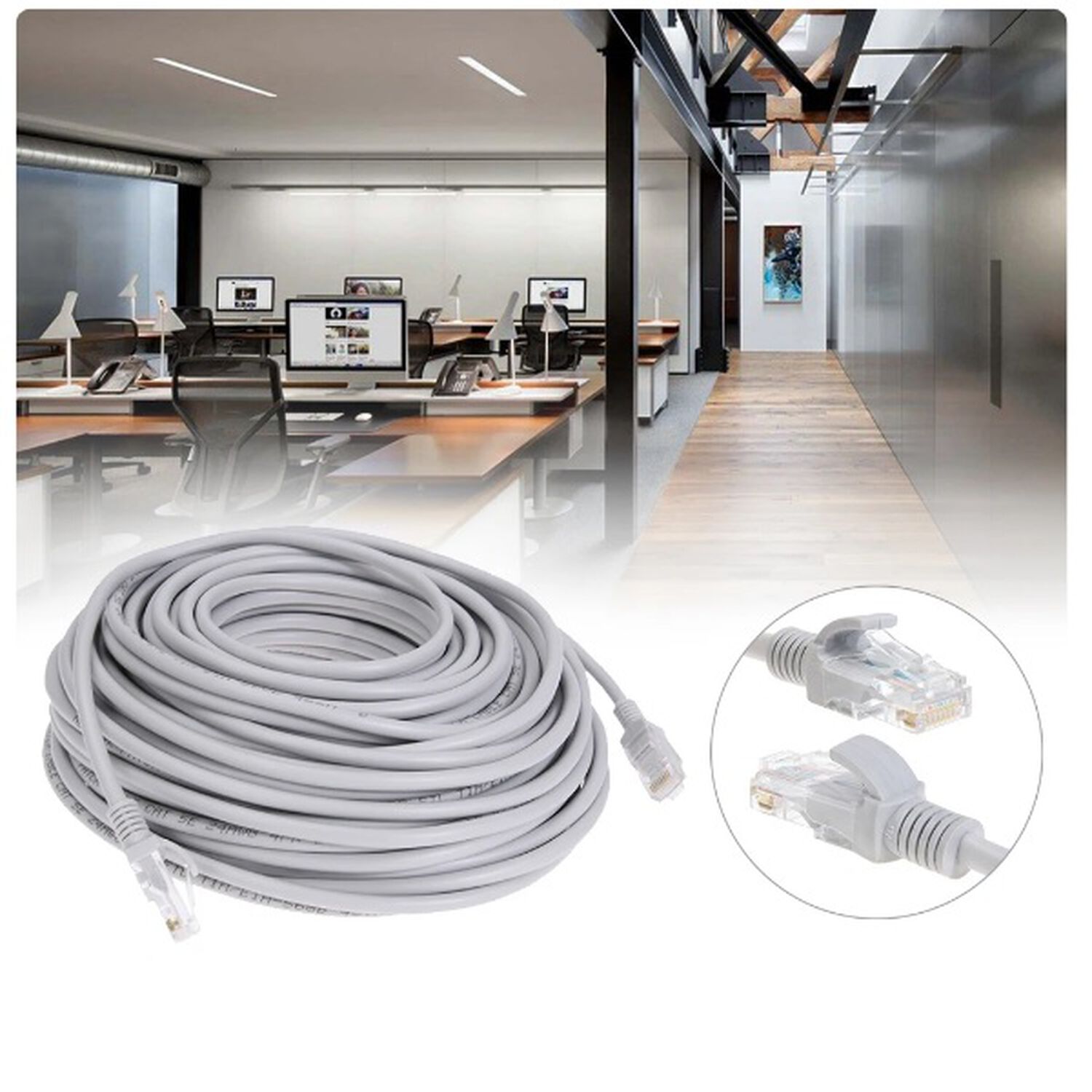 Cable De Red Alta Velocidad 5 Mt Cat5e Cable Lan Internet Conexi&oacute;n Rj45 Lista image number 2.0