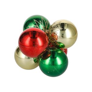 Esferas De Navidad Casaideal Rojas, Verde y Dorada 6 Piezas