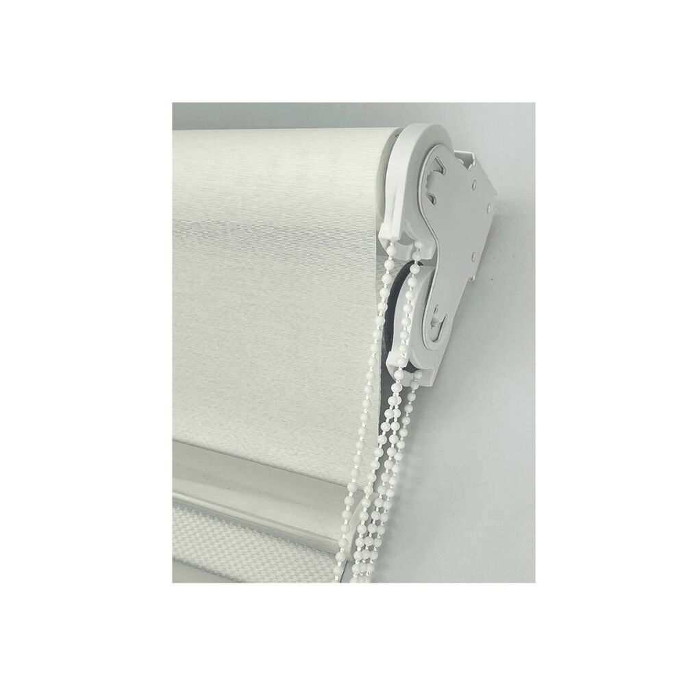 Cortina Roller Blackout Doble Tela 100x240 Blanco image number 4.0