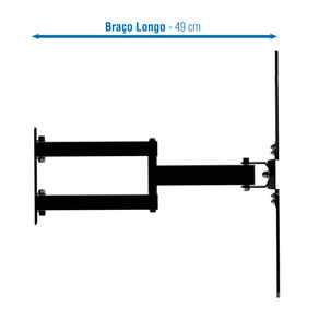Soporte Con Brazo Articulado De 49cm 23"~56" Sbrp2045b Blanco Brasforma