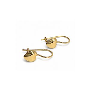 Aros Gancho Coraz&oacute;n 5mm Oro 18k Nacional 1gr Regalo Mujer Dorado