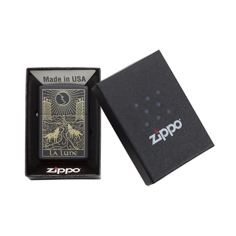 Encendedor Zippo Wolf Tarot Card Design Negro Zp218.mp402654 image number 4.0