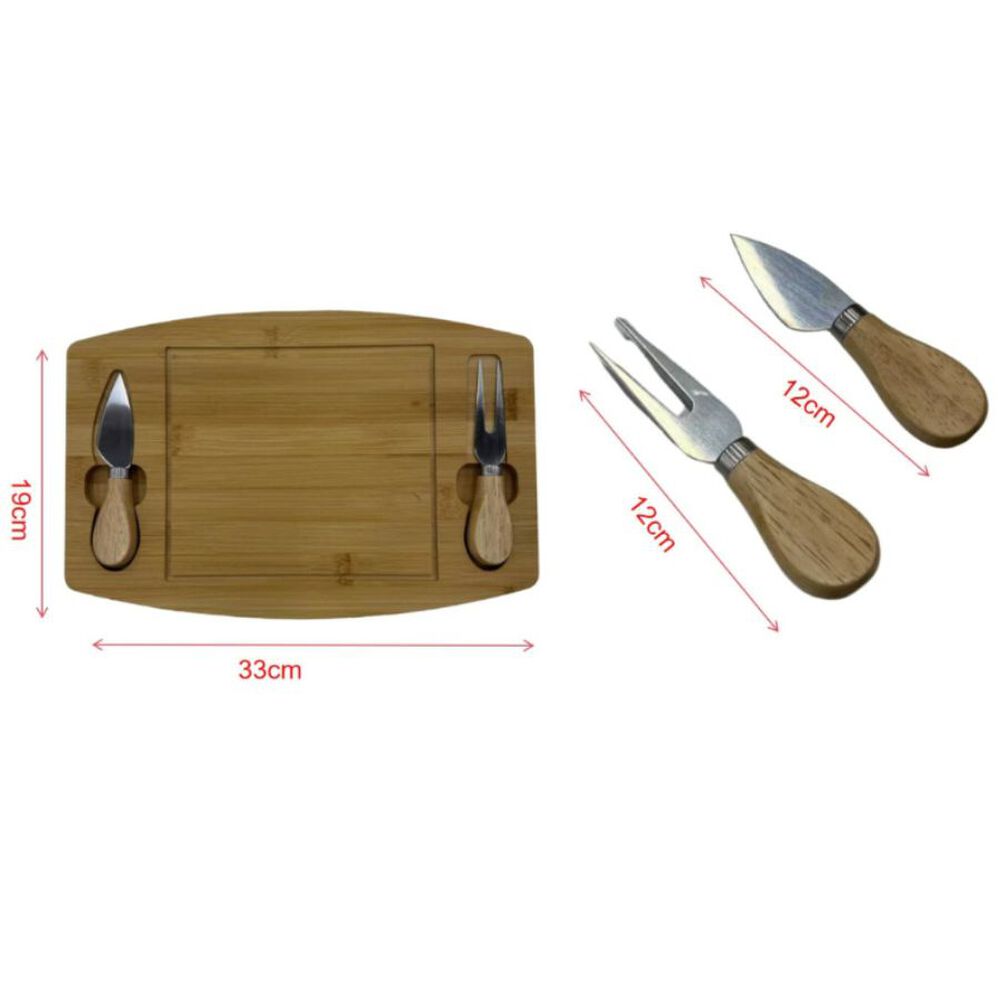 Tabla Bandeja Para Quesos De Bambú 3 Piezas image number 3.0