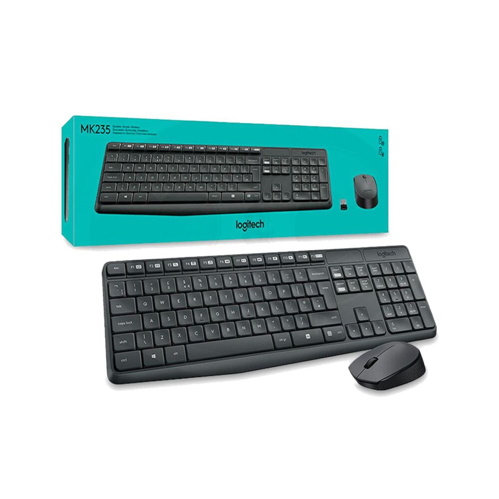 Kit Teclado Y Mouse Inalambrico Usb Negro Mk235 image number 3.0