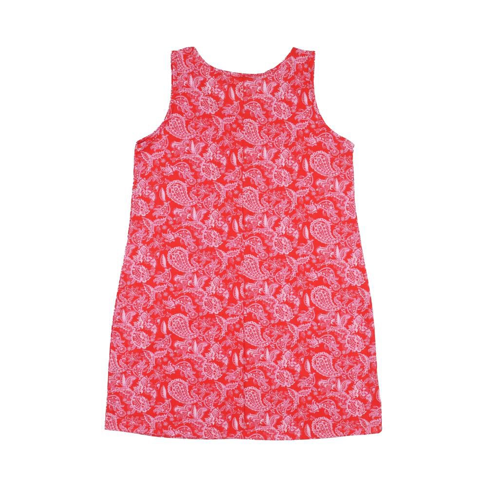 Vestido Corto Full Print Sin Mangas Cuello Redondo Mujer Geeps image number 1.0