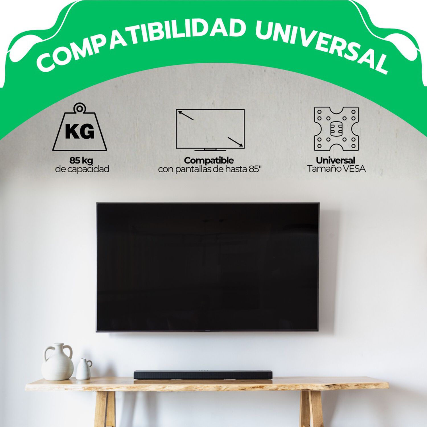Soporte Tv Profesional 55-85" Acero Reforzado 360&deg; image number 4.0